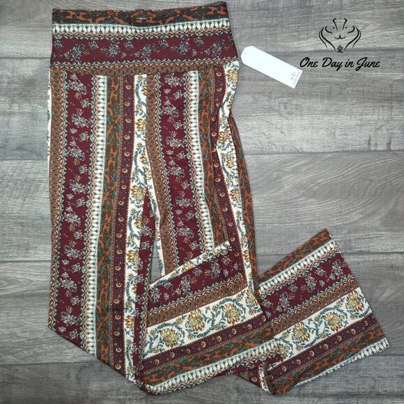 Shosho High Waist Soft Flare Casual Pants Size L - Picture 1 of 6